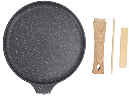 BuyWeek Padella Antiaderente in Pietra, Induzione Padelle in Lega di Alluminio Padella Pancake per Uova Cucinare Hamburger Pancetta