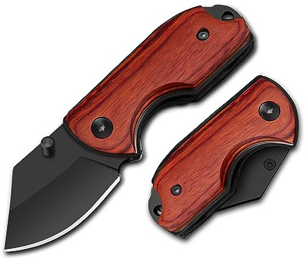 eiloszf Sehr scharfes Outdoormesser Einhandmesser Mini Klein EDC Taschenmesser Klappmesser Schraubendreher Perfekte Jagdmesser Knife aus Edelstahl für Jagdcamping Feld-Überleben (Rot+Schwarz)