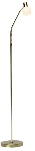 Lightbox LED Stehlampe | 140 cm Höhe, Ø 23 cm| messingfarbene Standleuchte | LED Stehlampe, 140 cm Höhe, Ø 22,5 cm, E14, Flexarm einstellbar