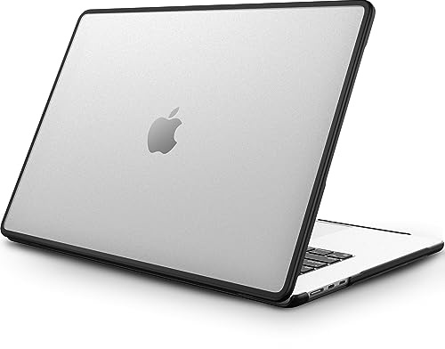 Fintie Hülle Kompatibel mit MacBook Air 15'' M5 M4 M3 M2 Chip (2026-2023) | A3448 A3241 A3114 A2941, Stoßsicher TPU Rahmen + Matt Hartschale Schutzhülle, Transparent