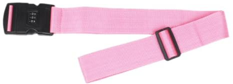 Whakano 2 Stück Koffergurt mit Schloss,Gurtband Breit 5CM,Kofferbänder Set,Verstellbare Koffer Gepäckgurt Gepäckgurte Luggage Strap,Travel Accessories für Reise Koffer Gepäck Reisetasche,Rosa