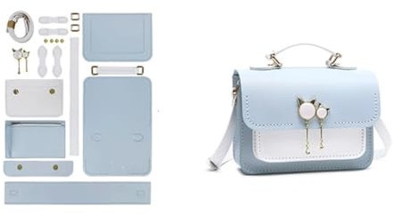 DIY-Ledertaschen-Kit Taschenherstellungs-Set, PU-Leder, Handtasche, DIY, Umhängetasche, Nähen, Basteln, for Frauen, Mutter, Freundin, Geburtstagsgeschenk DIY-Nähset Mit Taschen-Nähset(1,S)