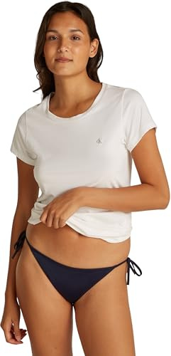 Calvin Klein Braguita de Bikini para Mujer para Anudar en los Laterales Deporte, Azul (Dark Sapphire), M