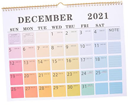 Tofficu Notizkalender Wandkalender Zum Aufhängen Kalender Mit Viel Platz Für Notizen Einfach Und Praktisch Für Zuhause Und Büro