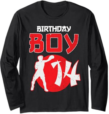 Boxen 14 Jahre alt Geburtstag MMA Kampfsport Jungen Langarmshirt