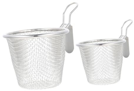 Cabilock Passoire à Pâtes Et Passoire Métallique Pour Fondue Chinoise, Lot De 2 Paniers En Acier Inoxydable, Mailles Fines, Multifonction, Filtration, Cuisine Et Cuisson à Domicile