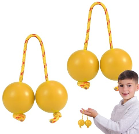 Shaker de sonajero Africano, Bola rítmica Kashaka Instrument - Instrumento Musical de African Shaker,2 par de Bolas de percusión de Mano de ABS, Calabaza Doble de Huevo de música para Fiestas, Bodas,