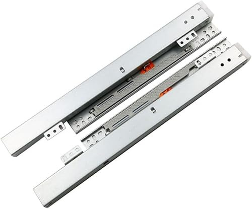 Unterbodenführungen, Bodenmontage, Schubladenschienen, 1 Paar Schubladenschienen, Bodenmontage Soft-Close Schubladenführungen zuverlässige Leistung 200 mm to 500 mm (200mm)