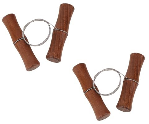 2pcs Clay Wire Cutter, Industrial Clay Cutting Wire Stainless Steel Clay Wire Cutter with Wooden Handle Ceramics Wire Tool L Size