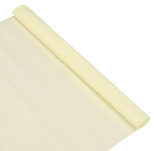 M METERXITY Crepe Paper 8.2ft x 20in/250 x 50cm Cream White