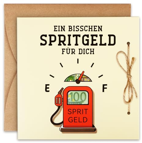 TUZELIYA Funny Tank Voucher Gift Fuel Money Gift Packaging with Envelope
