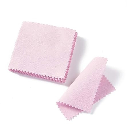 ewelry Cleaning Cloth, Paños for limpiar joyas (50 unidades, varios tamaños)(Rose Red,6 * 10cm)