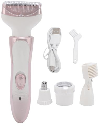 Kit de Aseo 4 en 1 para Mujer Recortadora Facial USB con Rasuradora para Cejas Mejillas Cuello y Barbilla Bater a Recargable de 500 mAh Dise o Compacto y Seguro para Uso Diario