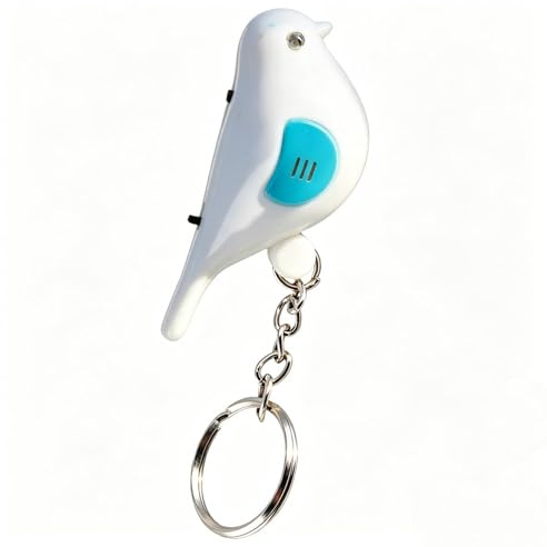 Autoschlüsselfinder mit Ton, Clap Finder Schlüsselfinder Schlüsselanhänger Sound Control Clap Key Finder Schlüsselanhänger Whistle Key Finder Whistle Key Holder (Weiß)