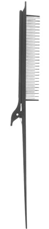 WOONEKY Pettine per Capelli Nero in Plastica Punta per Tintura e Sezionamento Dettagliato, Versatile per Utilizzo a Casa e Salone, per Realizzare Punti Luce e Acconciature