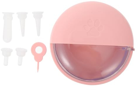 TEHAUX Comedero de Leche y Fácil de Transportar para Cachorros y Gatitos de PP Rosa Resistente Adecuado para Mascotas Pequeñas y Lactantes