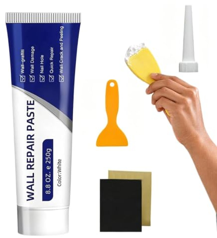 Kit de Réparation Murale | Longue Durée Anti-Fissure 250 g avec Grattoir Séchage Rapide | Kit de Rebouchage pour Trous Muraux,Pour Appartement Bureau Hôtel, Petits Trous Éraflures