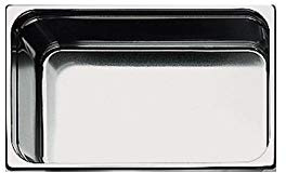 Fimel Pentola da Cucina Professionale Acciaio Inox 18/10 AISI 304 1/1GN, Argento, Capacità 21,3 L, Senza Finitura, Profondità 325 mm, Larghezza 530 mm, Altezza 150 mm, Con Coperchio