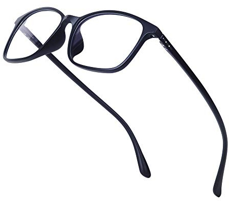 JoXiGo TR90 Blaulichtfilter Computerbrille Ohne Stärke Damen Herren - Brillenfassungen Ultraleicht(14g) - Brillenetuis - Schutzbrille für Handy PC TV
