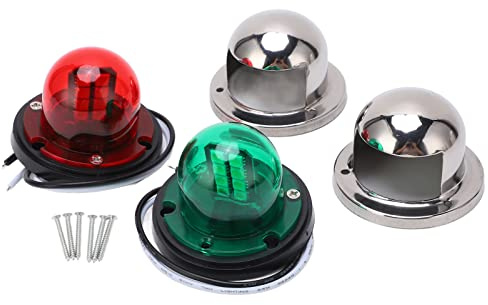 Keenso Navigationslicht, Edelstahl 12V LED, Rot und Grün, für Yacht, Boot, Sportboot, Fischerboot
