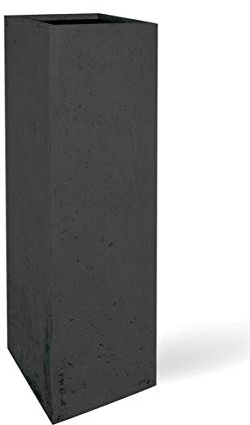 Fleur Ami - Bac polystone 40 cm x 40 cm H 120 cm Ext. carré Haut Noir - dimhaut: H 120 cm - Couleur: Noir