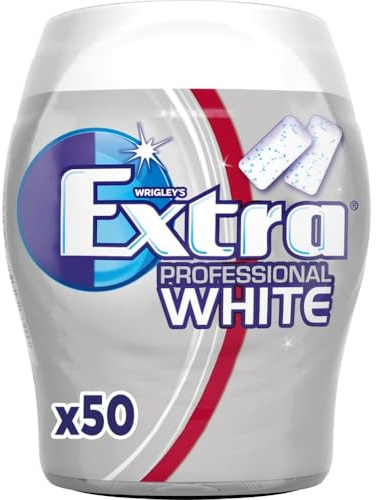 Extra Professional White, Zuckerfreier Kaugummi, Dose mit 50 Dragees, Für frischen Atem