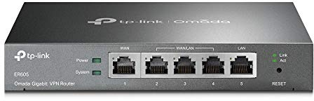 TP-Link SafeStream Busniess Gigabit Multi-WAN VPN Router, Supports IPsec/PPTP/L2TP, Up to 20 Ipsec VPN Tunnels, Easy Management (ER605) (Renewed)