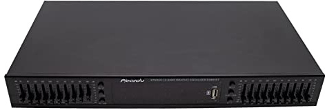 LeTkingok 220V EQ665 Hifi Heim-eq-entzerrer, Duale 10 Band Stereo-höhen-alt-bass-regulierung mit Integriertem Bluetooth (Schwarz)