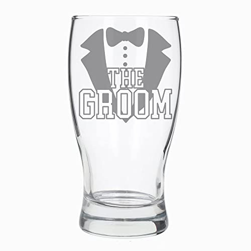 Always Looking Good Engraved Groom Beer Tulip Pint Glass Wedding Day Gift for Groom, 570ml (1 Pint), 16cm Tall x 8cm Diameter, Dishwasher Safe, Personalized Engraving