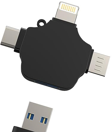 Adaptador USB A Jack a Lightning USB C Micro USB Cable OTG Cable convertidor Tipo cámara Compatible para Samsung para Apple para iPhone 15 Pro MAX Plus para iPad Air Mini Macbook 14 13 12 11