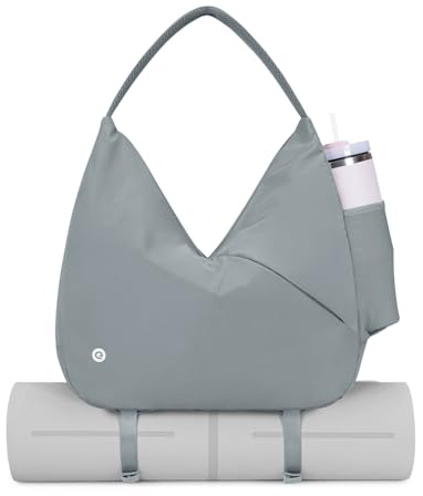 Ceneda Sporttasche für Damen, Sporttasche mit verstecktem Yogamattenriemen und Schuhfach, Workout, Tanztasche mit Nasstasche, Wochenendtasche für Reisen, Yoga (Seladon)