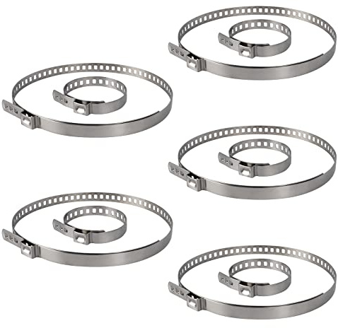 10 Pcs Collier Soufflet Cardan En Acier Inoxydable Pince De Joint HomocinéTique D'Arbre à Cardan Collier De Serrage 5 petites et 5 grandes pinces réglables Kit de joint d'arbre d'entraînement