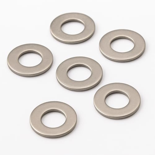 Rubigo Arandelas M6, M6 x 14 x 1,5 mm, (paquete de 20) arandelas planas de metal – Arandelas redondas lisas de acero inoxidable A2 304 para tornillos, pernos