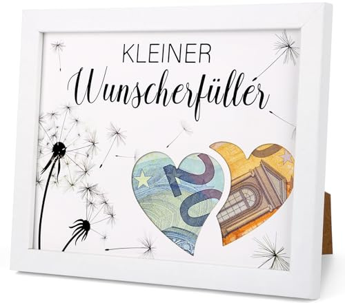 Lemicin Wunscherfüller Geldgeschenk Bilderrahme Pusteblume - Kleiner Wunscherfüller Geldgeschenk Verpacken Gutschein Wunscherfüller zum Geburtstag Weihnachten Hochzeit