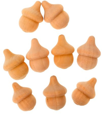 VILLCASE 40 Stk holzpuppen selber machen kinder bastelset spielzeug ziernieten toys künstliches para unfertige Puppe weihnachtsbaum künstlich Unfertige DIY-Puppe Eicheln Holzpuppen Bambus
