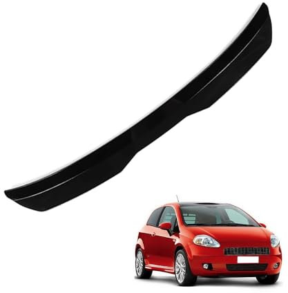 Alerón Trasero,para Fi-at Grande Punto 2007 2008 2009 2010 Hatchback ABS Carrocería Techo Trasero Spoiler Styling Maletero Coche Spoiler Accesorios,A/Black