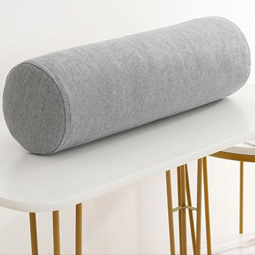 Almohada Cilíndrico Redonda Larga, 10x40/15x45cm Sofá Almohada de Apoyabrazos con Funda Extraíble para Soporte Lumbar Cabeza O Cervical Cojin Rulo Reposacabezas(A1,15x45cm/6x17in)