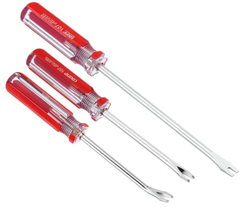 PATIKIL Upholstery Staple Remover, 4 6 U Straight Construction Staple Puller Staple Nail Tack Tool for Furniture Wooden Floor Photo Frame, Red