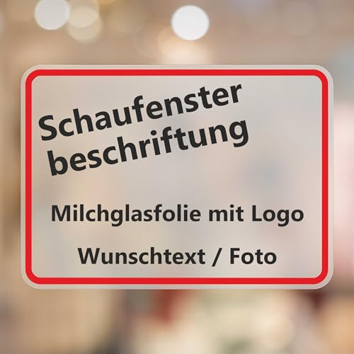 Kiwistar - Aufkleber selbst gestalten - DIN A6 quer - 148x,5x105 mm - Schaufensteraufkleber bedruckt mit Foto, Logo, Wunschtext - Milchglasfolie - Schaufensterbeschriftung - Glasdekorfolie - Werbung