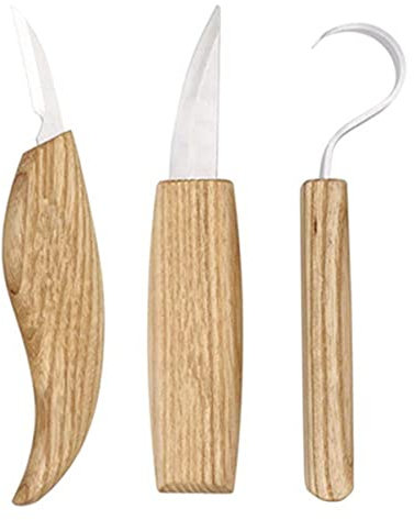 PartyKindom Utensili Intaglio Legno Professionali Con Manico Legno Sagomato e Lama Acciaio Inossidabile Strumenti Scultura e Incisione Sicuri Per Principianti e Hobbisti