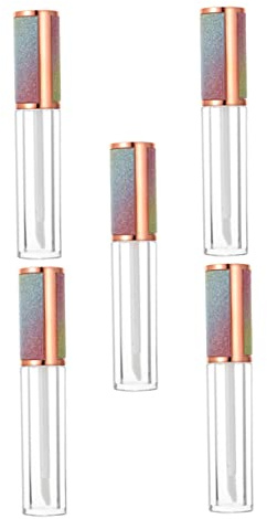 OFFIGAM 5 Stück Robuste Lippenstift Tuben aus Kunststoff 5ml Leicht und Tragbar für Selbstgemacht Kosmetik Basteln und Lippenpflege