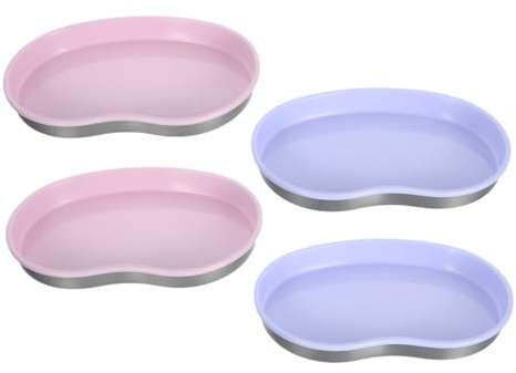 BESTYASH 4 Piezas Bandeja de Acero Inoxidable para Joyas y Toallas Organizador Resistente para Baño y Tocador y para Accesorios y Cosméticos