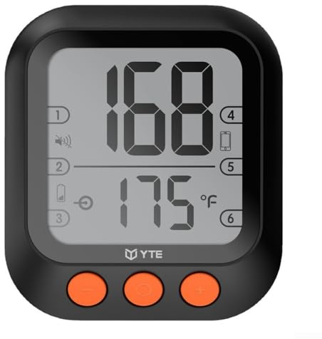 Termometro per carne con sonda wireless con doppio monitoraggio della temperatura, impostazioni di barbecue multi modalità, capacità di ricarica rapida e avvisi di cottura controllati da app