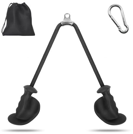 Encore Grips Trizepsseil mit ergonomischen Griffen – Hochwertiges Fitness Zubehör für Kabelzug, Trizeps Griff, Krafttraining, Home Gym Equipment & Muskelaufbau