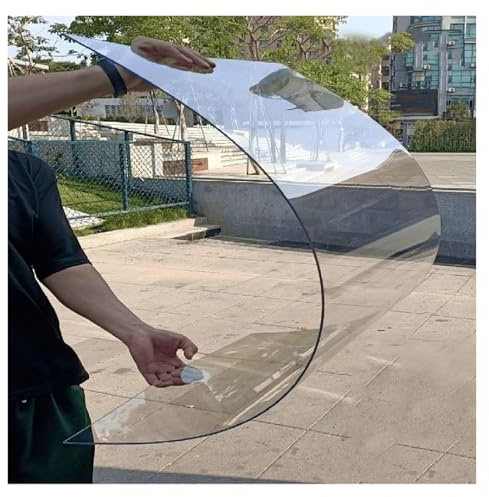 Qulamrdk Panneau Durable PC, Plaques pour Toiture en Polycarbonate Entièrement Transparent et, Isolation Phonique Et Réduction du Bruit(1x3m/3.28x9.84ft)