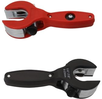 2 tagliatubi a cricchetto per tagliare tubi in acciaio inox, alluminio e tubi in alluminio, incluso acciaio inossidabile che consente una maggiore sicurezza e comfort (B)