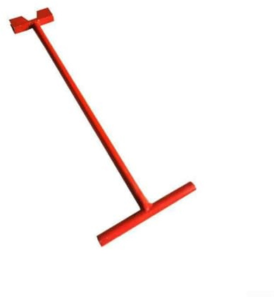 Stelo di prolunga per valvola a tubo tondo in ferro per valvola a sfera in PVC, maniglia a doppia orecchio a forma di T, strumento per pozzi profondi ad alta visibilità, 30 cm e 60 cm (60 cm)