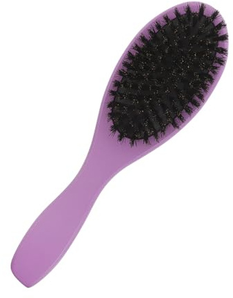 ULTECHNOVO Cepillo paddle de madera con cerdas de jabalí para cabello rizado y grueso, antiestático, adecuado para regalo y uso en viajes