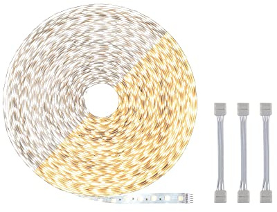 Paulmann 71041 LED Stripe MaxLED 500 Tunable White inkl. Adapterkabel 20m Tunable White IP20 incl. 1x72 Watt dimmbar Silber Kunststoff 2700 K