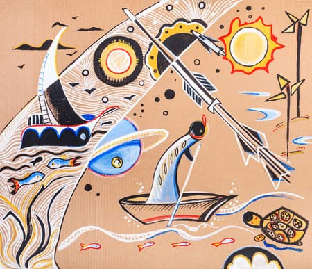 adrium Acryl-Bild 120 x 100 cm: Liebe es zu Reisen, um exotische länder zu sehen, abstraktes Bild(118002520)